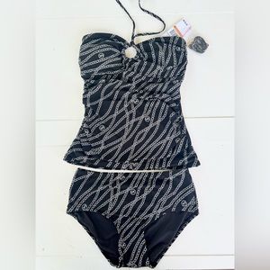 🔥 Closet Clearout!🔥 Michael Kors Chainlink Logo Tankini Swim Suit